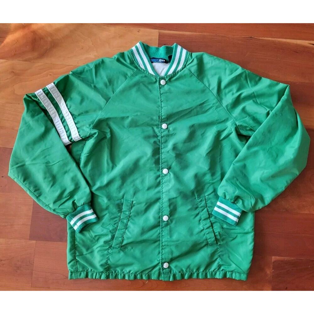 Vintage 70s Sears NFL Boys XL Snap Button Bomber Jacket